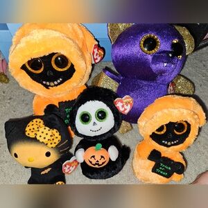 Ty Halloween Plush Lot BEANIE BOOS